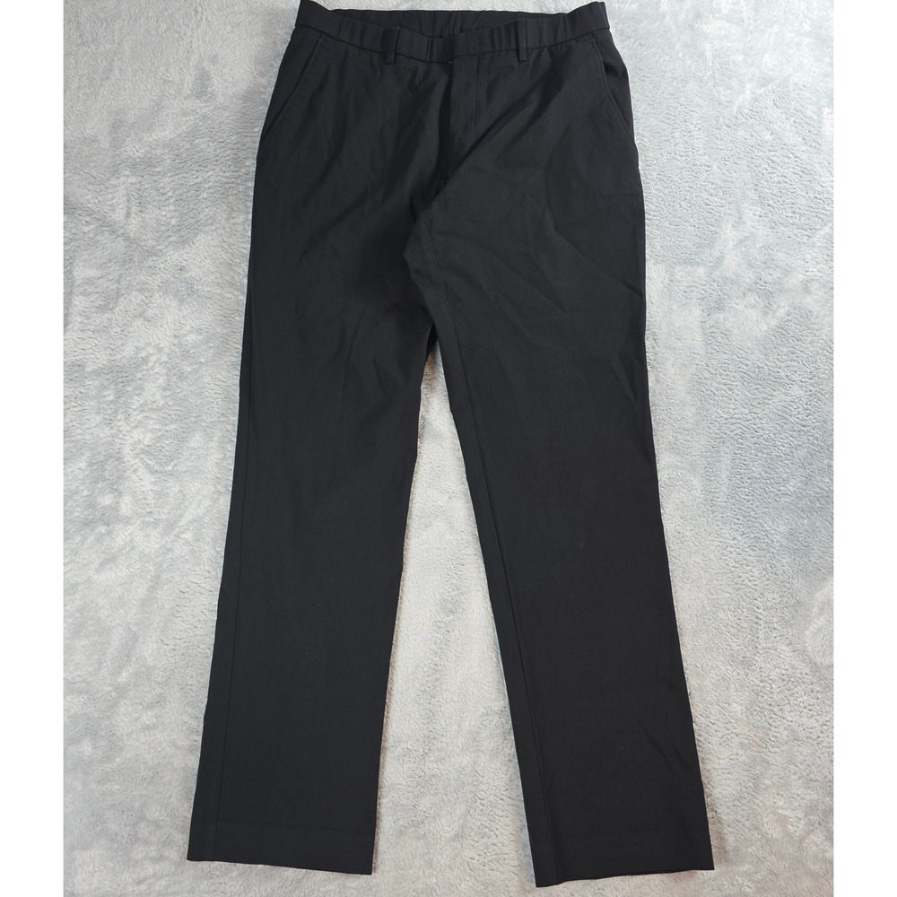 Tommy‎ Hilfiger Men 34x32 Black Chino Pants Stretch Rayon Blend Dress Trousers